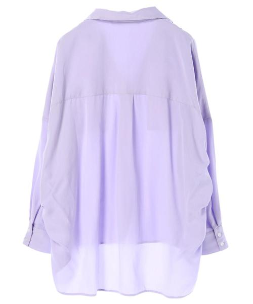 Editt by YECCA VECCA（エディットバイイェッカヴェッカ）の「P.テンセルスキッパ-シャツ（シャツ/ブラウス・レディース・カーキ/ラベンダー/ライトベージュ・FREE）」の11枚目の写真