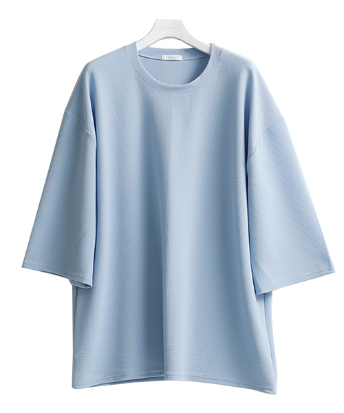 7分袖カットソービッグシルエットTシャツ