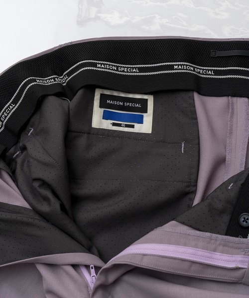 MAISON SPECIAL（メゾンスペシャル）の「ストレッチツイルワイドテーパードスラックス 【MAISON SPECIAL/メゾンスペシャル】（スラックス・メンズ・ライトパープル/イエロー/カーキ/ブラウン・44/46/48）」の8枚目の写真