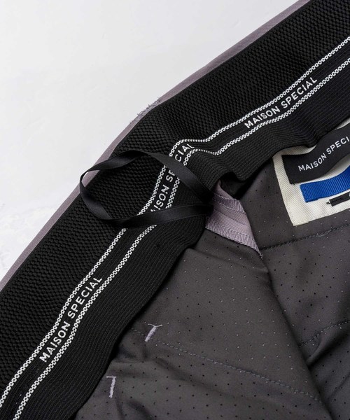 MAISON SPECIAL（メゾンスペシャル）の「ストレッチツイルワイドテーパードスラックス 【MAISON SPECIAL/メゾンスペシャル】（スラックス・メンズ・ライトパープル/イエロー/カーキ/ブラウン・44/46/48）」の9枚目の写真