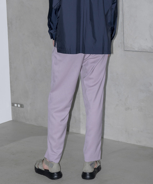 MAISON SPECIAL（メゾンスペシャル）の「ストレッチツイルワイドテーパードスラックス 【MAISON SPECIAL/メゾンスペシャル】（スラックス・メンズ・ライトパープル/イエロー/カーキ/ブラウン・44/46/48）」の12枚目の写真