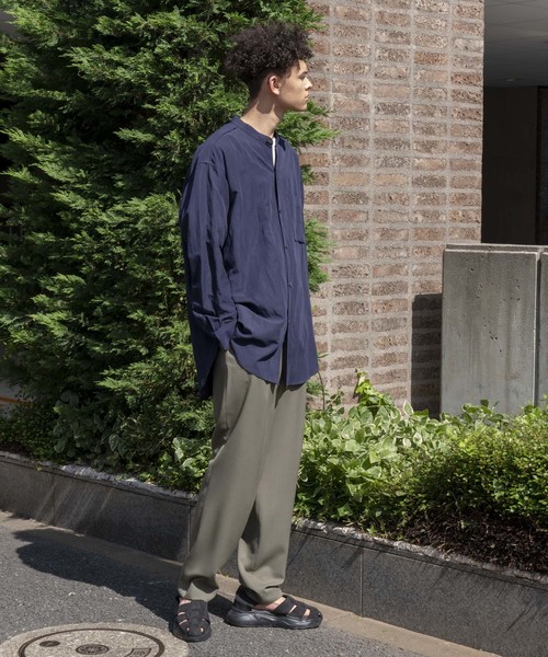 MAISON SPECIAL（メゾンスペシャル）の「ストレッチツイルワイドテーパードスラックス 【MAISON SPECIAL/メゾンスペシャル】（スラックス・メンズ・ライトパープル/イエロー/カーキ/ブラウン・44/46/48）」の19枚目の写真