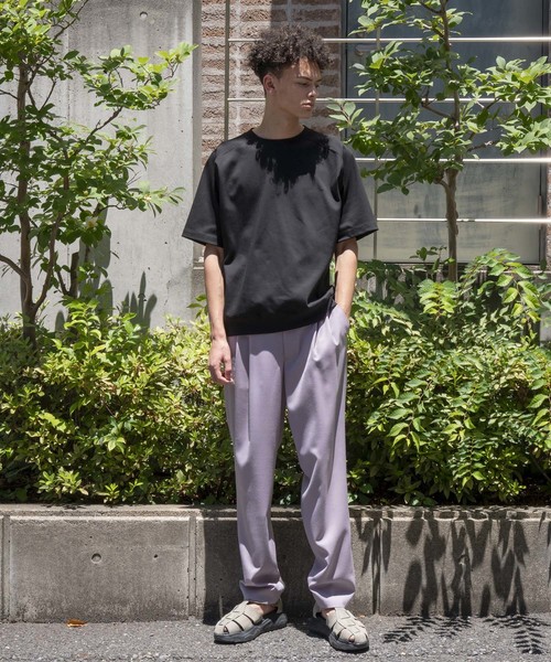 MAISON SPECIAL（メゾンスペシャル）の「ストレッチツイルワイドテーパードスラックス 【MAISON SPECIAL/メゾンスペシャル】（スラックス・メンズ・ライトパープル/イエロー/カーキ/ブラウン・44/46/48）」の20枚目の写真