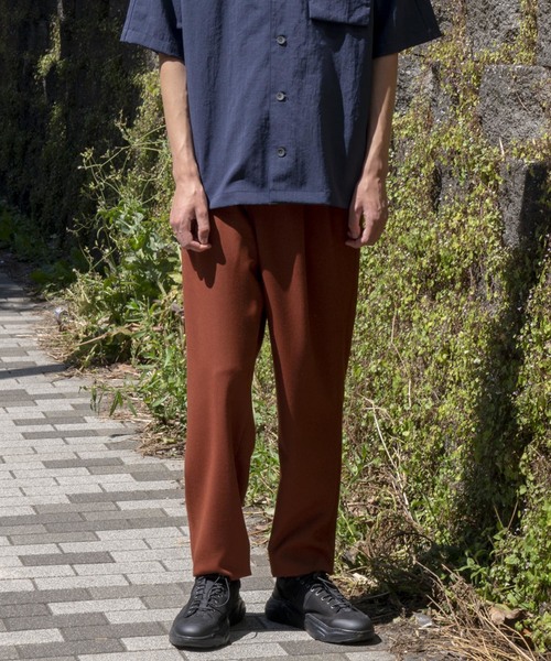 MAISON SPECIAL（メゾンスペシャル）の「ストレッチツイルワイドテーパードスラックス 【MAISON SPECIAL/メゾンスペシャル】（スラックス・メンズ・ライトパープル/イエロー/カーキ/ブラウン・44/46/48）」の21枚目の写真