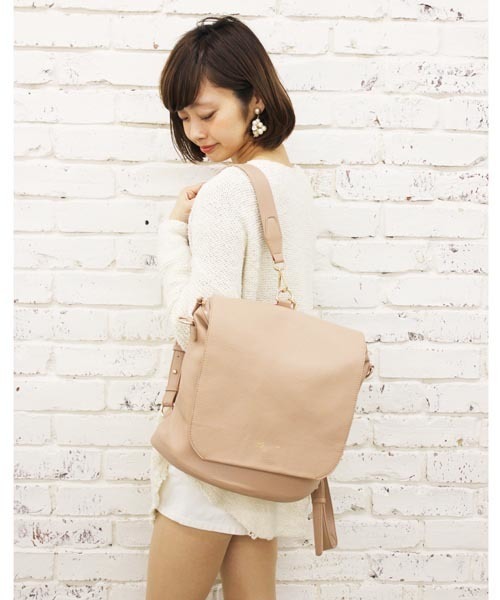 Kastane（カスタネ）の「【Kastane】2WAYリュック（バックパック/リュック・レディース・グリーン/ブラック/ホワイト/ブラウン/ピンクベージュ/ブラウン系その他・FREE）」の6枚目の写真