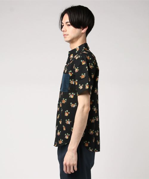PROJECT SR'ES（プロジェクトエスアールエス）の「アロハシャツ（シャツ/ブラウス・メンズ・ホワイト/ブラック・X-LARGE/MEDIUM/LARGE）」の3枚目の写真