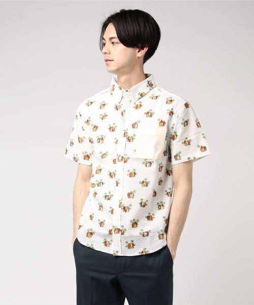 PROJECT SR'ES（プロジェクトエスアールエス）の「アロハシャツ（シャツ/ブラウス・メンズ・ホワイト/ブラック・X-LARGE/MEDIUM/LARGE）」の5枚目の写真