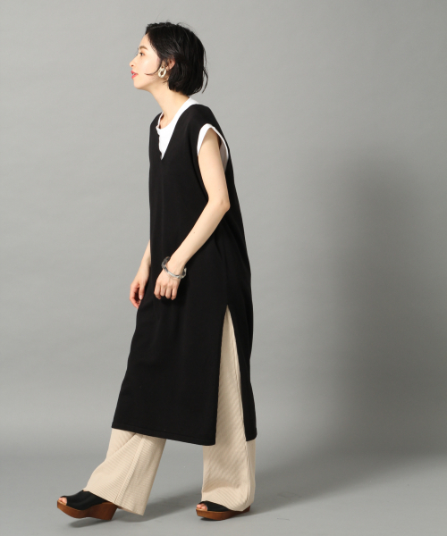 LOWRYS FARM（ローリーズファーム）の「２ＷＡＹフカＶネックワンピース　836247（ワンピース・レディース・ブラック/ブラウン/ベージュ・FREE）」の6枚目の写真