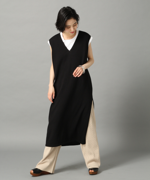 LOWRYS FARM（ローリーズファーム）の「２ＷＡＹフカＶネックワンピース　836247（ワンピース・レディース・ブラック/ブラウン/ベージュ・FREE）」の8枚目の写真