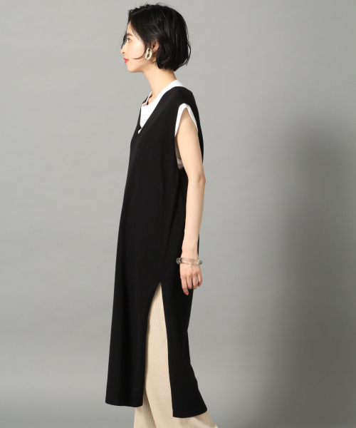 LOWRYS FARM（ローリーズファーム）の「２ＷＡＹフカＶネックワンピース　836247（ワンピース・レディース・ブラック/ブラウン/ベージュ・FREE）」の5枚目の写真