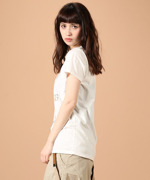 goa（ゴア）の「STRONG　FOR　WORK　ﾌﾟﾘﾝﾄTシャツ（Tシャツ/カットソー・レディース・ホワイト/グレー/ベージュ/カーキ・FREE）」の5枚目の写真