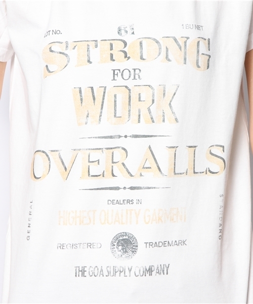 goa（ゴア）の「STRONG　FOR　WORK　ﾌﾟﾘﾝﾄTシャツ（Tシャツ/カットソー・レディース・ホワイト/グレー/ベージュ/カーキ・FREE）」の10枚目の写真