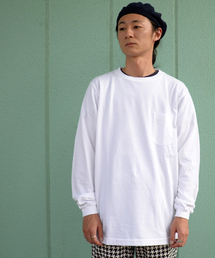 別注CREW LS TEE(FINEST) / long sleeve crew neck pocket T shirts