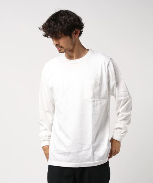 CAMBER（キャンバー）の「別注CREW LS TEE(FINEST) / long sleeve crew neck pocket T shirts（Tシャツ/カットソー・メンズ・ホワイト/ブラック/マスタード/レッド系その他/ブルーグリーン・L/M/S/XL）」の8枚目の写真