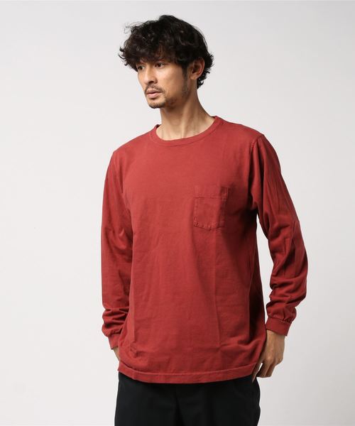 CAMBER（キャンバー）の「別注CREW LS TEE(FINEST) / long sleeve crew neck pocket T shirts（Tシャツ/カットソー・メンズ・ホワイト/ブラック/マスタード/レッド系その他/ブルーグリーン・L/M/S/XL）」の11枚目の写真