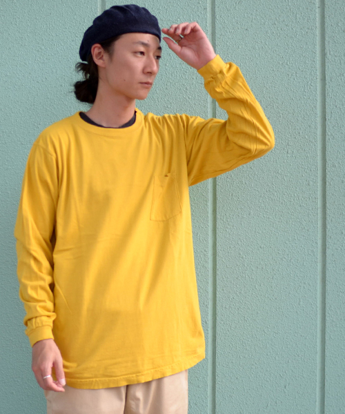 CAMBER（キャンバー）の「別注CREW LS TEE(FINEST) / long sleeve crew neck pocket T shirts（Tシャツ/カットソー・メンズ・ホワイト/ブラック/マスタード/レッド系その他/ブルーグリーン・L/M/S/XL）」の15枚目の写真
