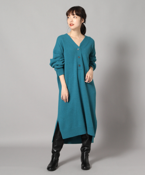 LOWRYS FARM（ローリーズファーム）の「イタリーヘンリーワンピース　840736（ワンピース・レディース・ブラック/グレー/ブラウン/ブルー/モカ/ミント・FREE）」の6枚目の写真