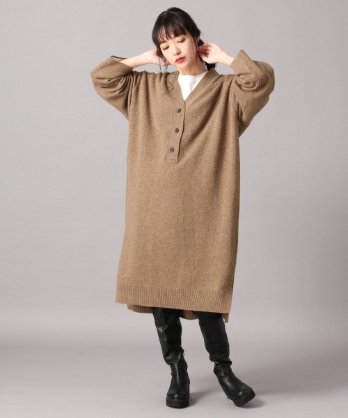 LOWRYS FARM（ローリーズファーム）の「イタリーヘンリーワンピース　840736（ワンピース・レディース・ブラック/グレー/ブラウン/ブルー/モカ/ミント・FREE）」の21枚目の写真