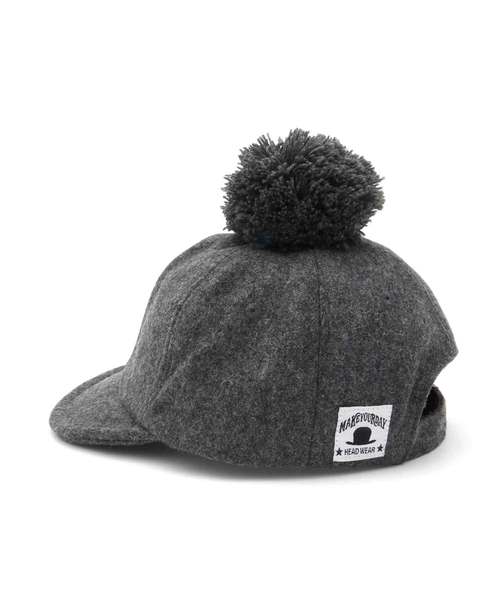 MAKE YOUR DAY（メイクユアデイ）の「梵天キャップ（キャップ・キッズ・ブラック/グレー/カーキ/ワインレッド・XS/S/M/L）」の11枚目の写真