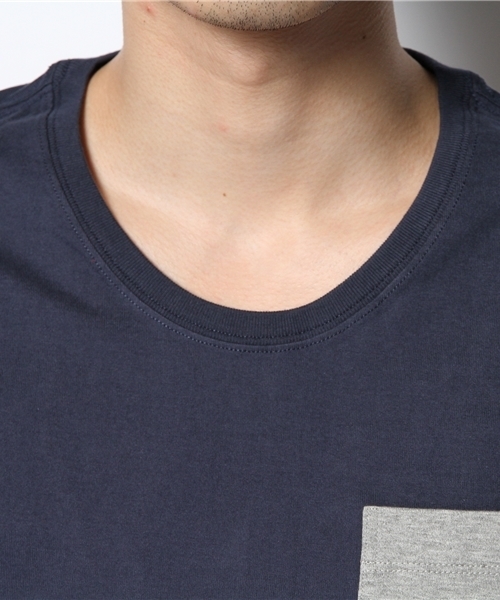R.NEWBOLD(アールニューボールド)の「CREW NECK BORDER T-SH/SWITCHING/145541(Tシャツ/カットソー・メンズ・ホワイト系その他/グリーン/ネイビー・X-LARGE/LARGE/MEDIUM/SMALL)」の8枚目の写真