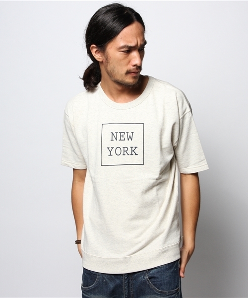 JOURNAL STANDARD(ジャーナルスタンダード)の「ミニ裏毛プリントクルーネックスウェット(スウェット・メンズ・グレー/ホワイト/アイボリー/グリーン/ネイビー・LARGE/MEDIUM)」の3枚目の写真