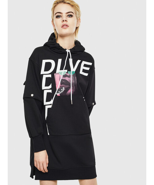 セール レディース ワンピース フードスウェットミディワンピース ワンピース ワンピース Diesel ディーゼル のファッション