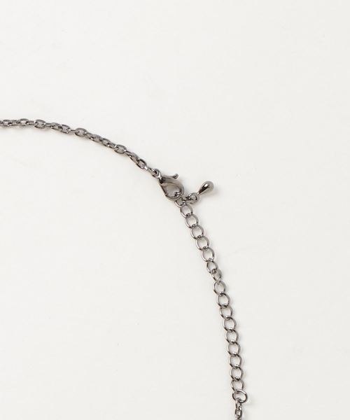 WEGO（ウィゴー）の「WEGO/2リングチェーンネックレス（ネックレス・メンズ・ブラック/シルバー・FREE）」の3枚目の写真