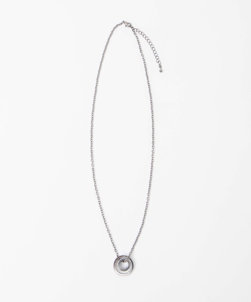 WEGO（ウィゴー）の「WEGO/2リングチェーンネックレス（ネックレス・メンズ・ブラック/シルバー・FREE）」の9枚目の写真