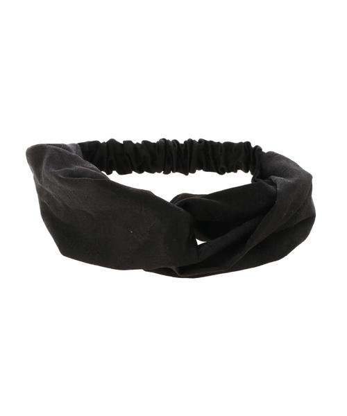 AMERICAN HOLIC（アメリカンホリック）の「サテン風ターバン（ヘアバンド・レディース・ブラック/ベージュ・FREE）」の3枚目の写真