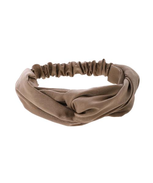 AMERICAN HOLIC（アメリカンホリック）の「サテン風ターバン（ヘアバンド・レディース・ブラック/ベージュ・FREE）」の7枚目の写真