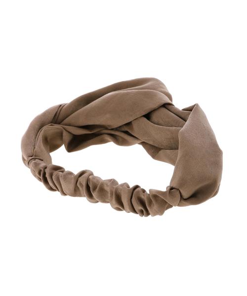 AMERICAN HOLIC（アメリカンホリック）の「サテン風ターバン（ヘアバンド・レディース・ブラック/ベージュ・FREE）」の6枚目の写真