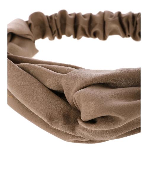 AMERICAN HOLIC（アメリカンホリック）の「サテン風ターバン（ヘアバンド・レディース・ブラック/ベージュ・FREE）」の5枚目の写真