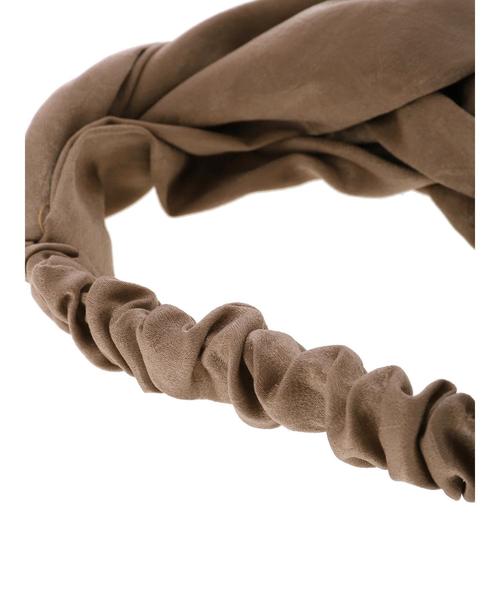 AMERICAN HOLIC（アメリカンホリック）の「サテン風ターバン（ヘアバンド・レディース・ブラック/ベージュ・FREE）」の4枚目の写真