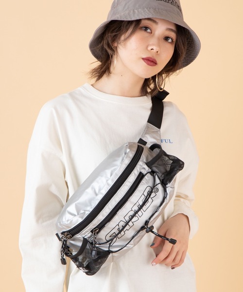 STARTER（スターター）の「∴WEGO/STARTER別注ヒップバッグ（ボディバッグ/ウエストポーチ・メンズ・ブラック/シルバー・FREE）」の3枚目の写真