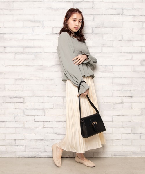 WEGO（ウィゴー）の「WEGO/ベルトフラップショルダーバッグ（ショルダーバッグ・レディース・ベージュ/ブラック/その他1・FREE）」の14枚目の写真