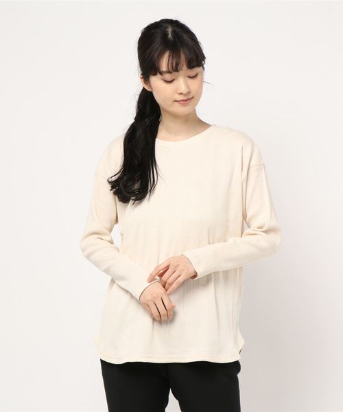 Samansa Mos2 Blue サマンサモスモスブルー の リブインナー Tシャツ カットソー Wear