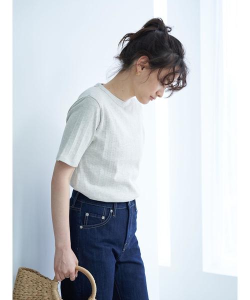 AMERICAN HOLIC（アメリカンホリック）の「針抜きテレコクルーネックカットプルオーバー　＊〇（Tシャツ/カットソー・レディース・ブラック/オフホワイト/モカ/ホワイト系その他・M/L）」の20枚目の写真