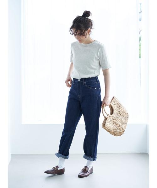 AMERICAN HOLIC（アメリカンホリック）の「針抜きテレコクルーネックカットプルオーバー　＊〇（Tシャツ/カットソー・レディース・ブラック/オフホワイト/モカ/ホワイト系その他・M/L）」の16枚目の写真