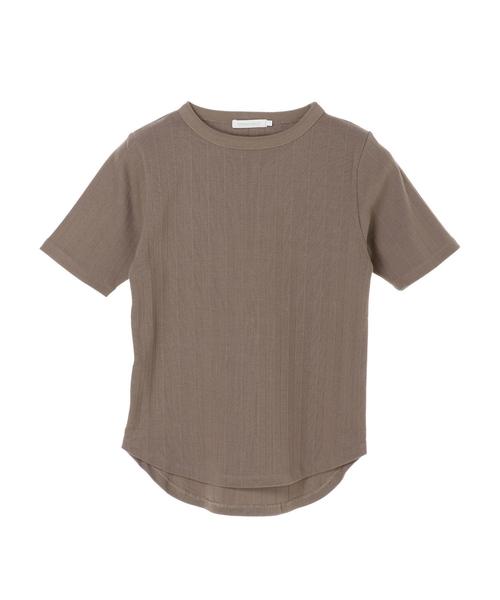 AMERICAN HOLIC（アメリカンホリック）の「針抜きテレコクルーネックカットプルオーバー　＊〇（Tシャツ/カットソー・レディース・ブラック/オフホワイト/モカ/ホワイト系その他・M/L）」の8枚目の写真