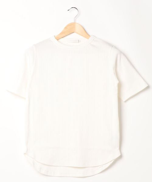 AMERICAN HOLIC（アメリカンホリック）の「針抜きテレコクルーネックカットプルオーバー　＊〇（Tシャツ/カットソー・レディース・ブラック/オフホワイト/モカ/ホワイト系その他・M/L）」の6枚目の写真