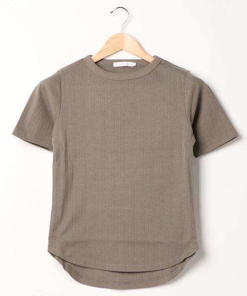 AMERICAN HOLIC（アメリカンホリック）の「針抜きテレコクルーネックカットプルオーバー　＊〇（Tシャツ/カットソー・レディース・ブラック/オフホワイト/モカ/ホワイト系その他・M/L）」の7枚目の写真