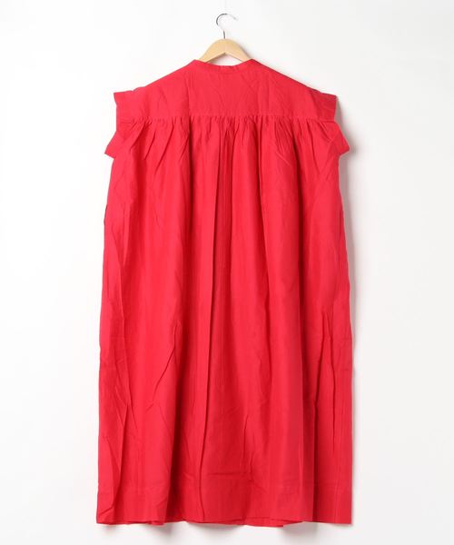 チャイハネ（チャイハネ）の「【チャイハネ】yul バンドカラーフレンチスリーブワンピース（ワンピース・レディース・ホワイト/ブラック/レッド・FREE）」の5枚目の写真