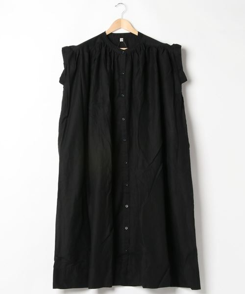 チャイハネ（チャイハネ）の「【チャイハネ】yul バンドカラーフレンチスリーブワンピース（ワンピース・レディース・ホワイト/ブラック/レッド・FREE）」の13枚目の写真