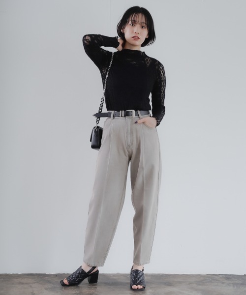 PAGEBOY（ページボーイ）の「キリカエレースプルオーバー（シャツ/ブラウス・レディース・ブラック/オフホワイト・FREE）」の5枚目の写真