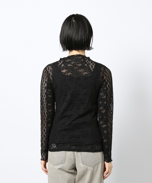 PAGEBOY（ページボーイ）の「キリカエレースプルオーバー（シャツ/ブラウス・レディース・ブラック/オフホワイト・FREE）」の9枚目の写真