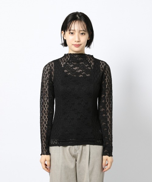 PAGEBOY（ページボーイ）の「キリカエレースプルオーバー（シャツ/ブラウス・レディース・ブラック/オフホワイト・FREE）」の7枚目の写真