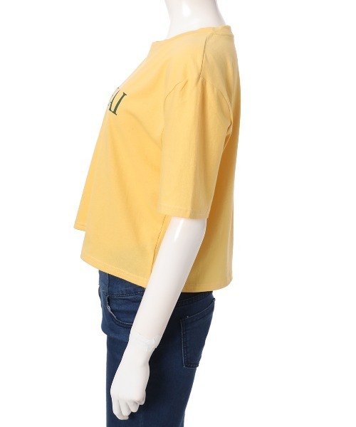 fifth（フィフス）の「ボックスロゴTシャツ（Tシャツ/カットソー・レディース・イエロー/ホワイト・MEDIUM）」の4枚目の写真