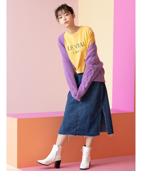 fifth（フィフス）の「ボックスロゴTシャツ（Tシャツ/カットソー・レディース・イエロー/ホワイト・MEDIUM）」の17枚目の写真