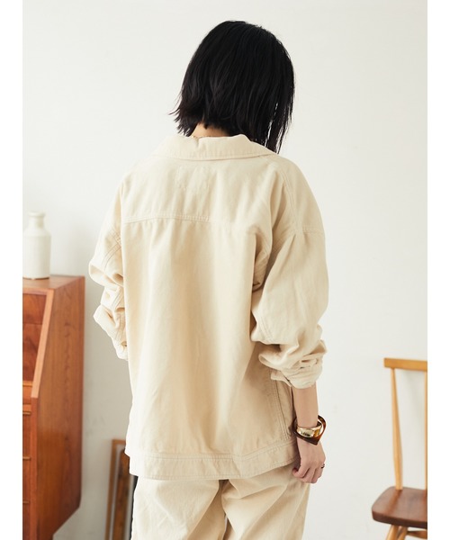 CRAFT STANDARD BOUTIQUE(クラフトスタンダードブティック)の「コーデュロイジャケット《COTTON USA》○*★(ブルゾン・レディース・アイボリー/ベージュ/ネイビー・FREE)」の8枚目の写真