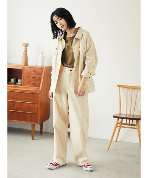 CRAFT STANDARD BOUTIQUE(クラフトスタンダードブティック)の「コーデュロイジャケット《COTTON USA》○*★(ブルゾン・レディース・アイボリー/ベージュ/ネイビー・FREE)」の11枚目の写真